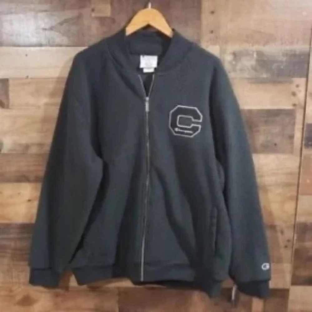 Champion | Heritage Black Full Zip Jacket Small Unisex Fleece - Picture 3 of 9